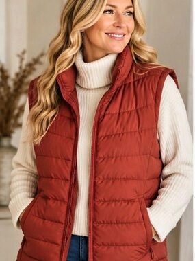 25” ptp Wind River Puffer Vest Quilted in Red XXL Like New